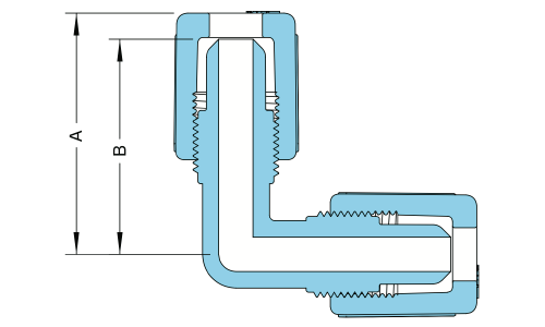 PFA 同径エルボユニオン継手