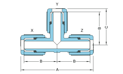 PFA Reducing Straight Fitting