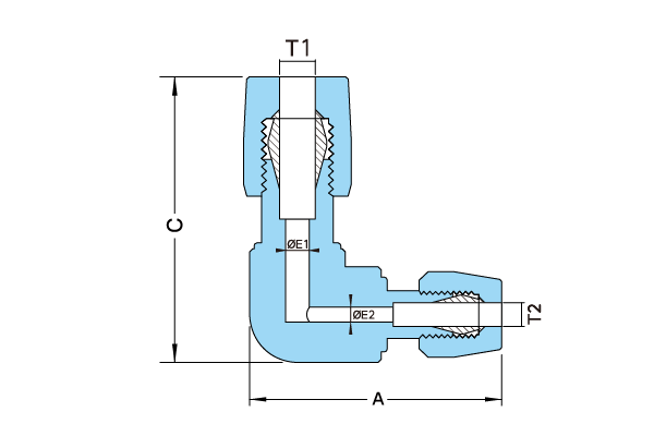 PTFE RL-TYPE 構造寸法図