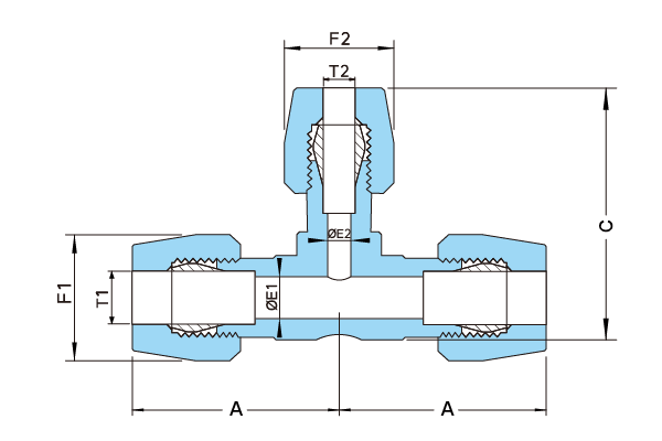 PTFE RT-type 外形寸法図