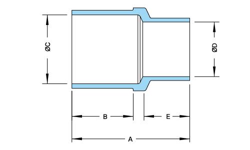 PFA Welded Straight Reducer