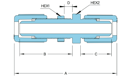 PFA同径パネルスルーストレートユニオン継手