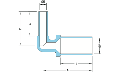 PFA 溶着異径エルボ継手